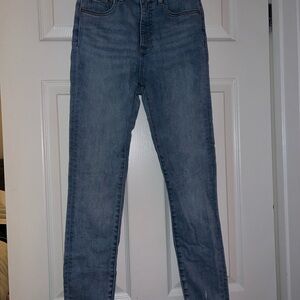 Aritzia Lola Skinny High Rise Blue Jeans Classic Style